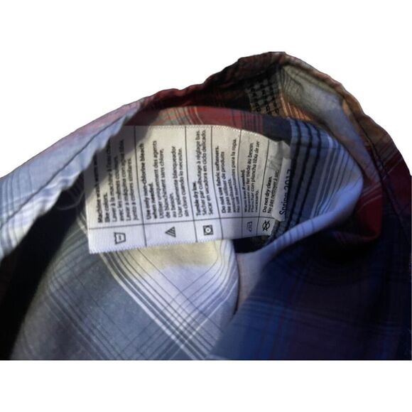 Carhartt Mens Multicolor Plaid Relaxed Fit Short Sleeve Button-Up Shirt Large pe - Picture 4 of 13